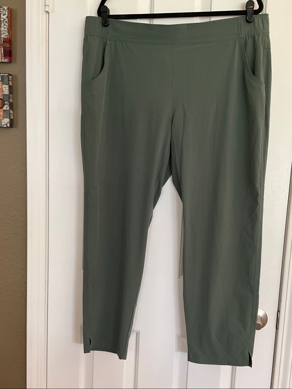 Eddie Bauer Traveler Ankle Pull-On Pants in Olive green